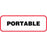 Label Paper Permanent Portable 1 1/2" X 1/2" White With Red 1000 Per Roll