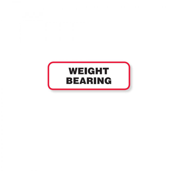 Label Paper Permanent Weight Bearing 1 1/2" X 1/2" White With Red 1000 Per Roll