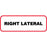 Label Paper Permanent Right Lateral 1 1/2" X 1/2" White With Red 1000 Per Roll