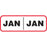 Label Wraparound Paper Permanent Jan | Jan 1 1/2" X 1/2" White With Red 1000 Per Roll