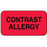 Label Paper Permanent Contrast Allergy 1 5/8" X 7/8" Fl. Red 1000 Per Roll