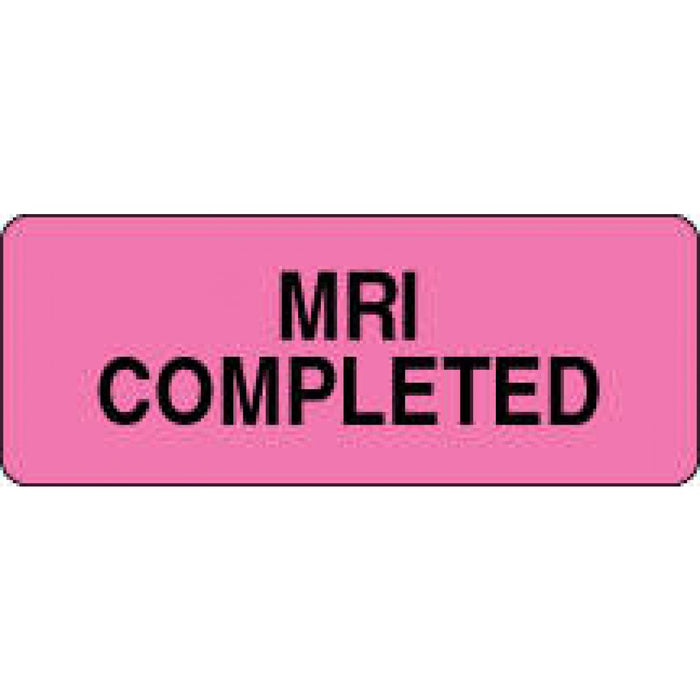 Label Paper Permanent Mri Completed 2 1/4" X 7/8" Fl. Pink 1000 Per Roll