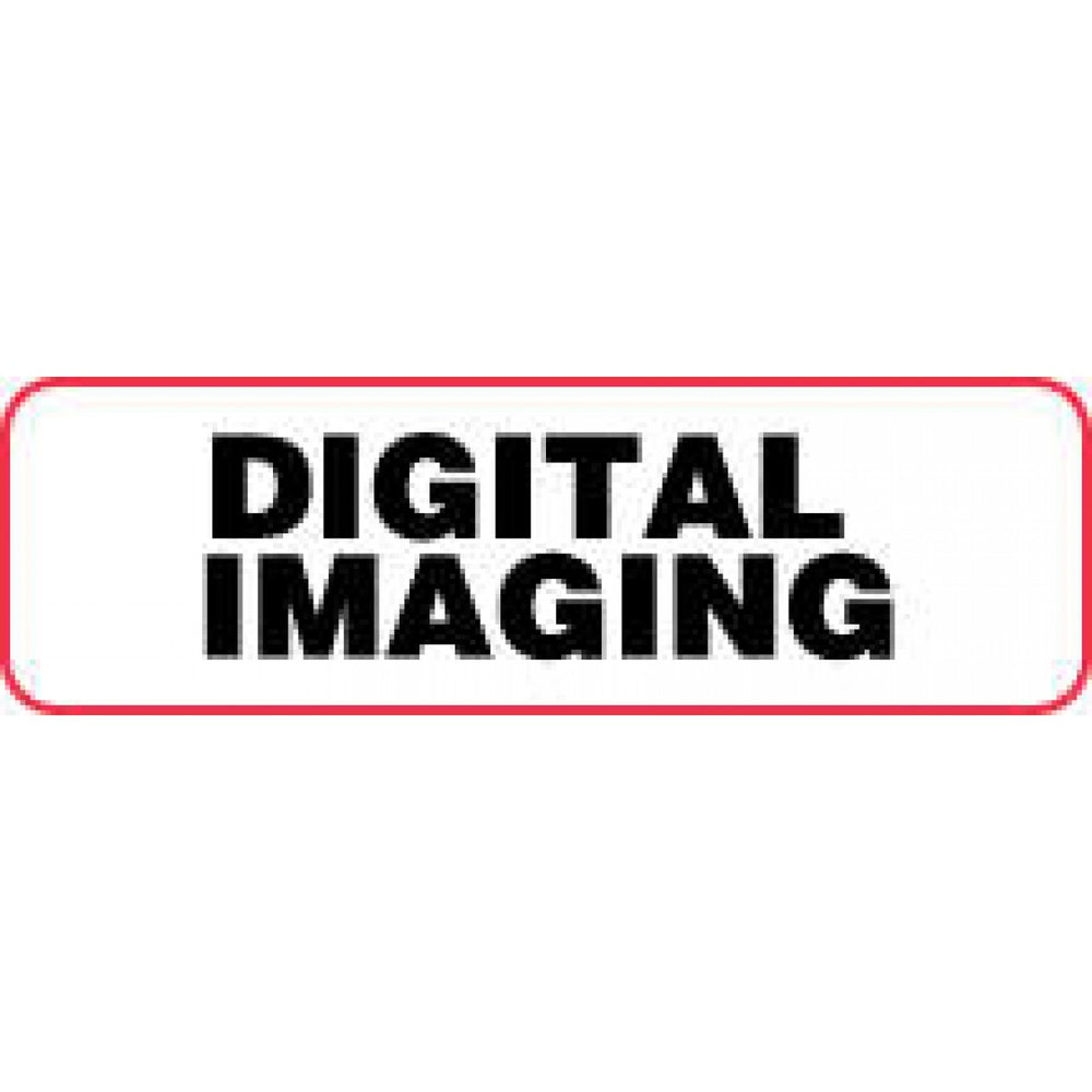 Label Paper Permanent Digital Imaging 2 7/8" X 7/8" White With Red 1000 Per Roll