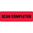 Label Paper Permanent Scan Completed 2 7/8" X 7/8" Fl. Red 1000 Per Roll