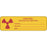 Label Paper Permanent Caution: Radioactive 2 7/8" X 7/8" Yellow 1000 Per Roll