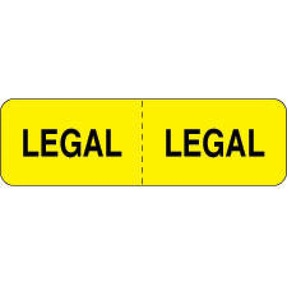 Label Wraparound Paper Permanent Legal Legal 2 7/8" X 7/8" Fl. Yellow 1000 Per Roll