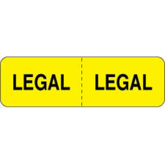 Label Wraparound Paper Permanent Legal Legal 2 7/8" X 7/8" Fl. Yellow 1000 Per Roll