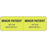 Label Wraparound Paper Permanent Minor Patient Retain 2 7/8" X 7/8" Fl. Yellow 1000 Per Roll