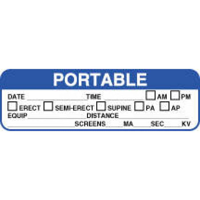 Label Paper Permanent Portable Date Time 2 7/8" X 7/8" White With Blue 1000 Per Roll