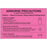 Label Paper Removable Airborne Precautions 8" X 5 1/4" Fl. Pink 50 Per Package