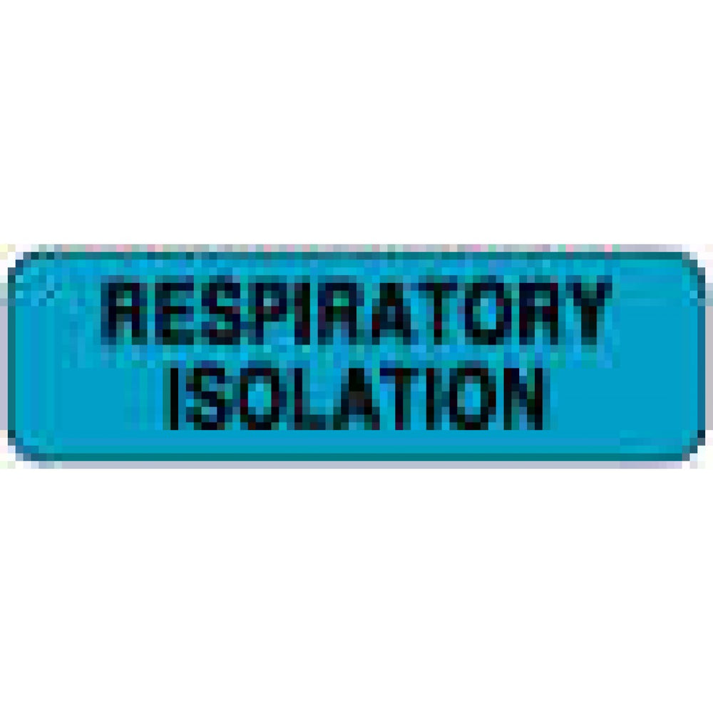 Label Paper Permanent Respiratory Isolation 1 1/4" X 3/8" Blue 1000 Per Roll