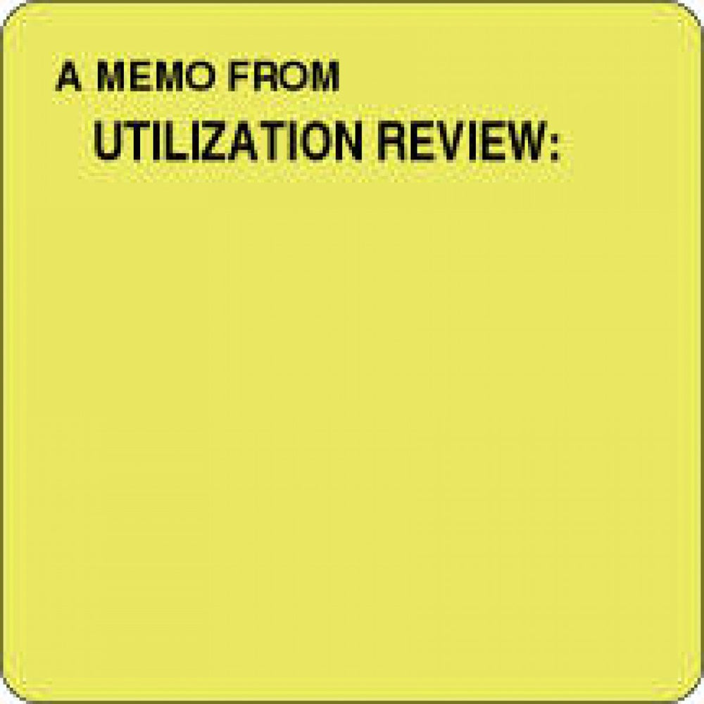 Label Paper Removable A Memo From Utilization 2 1/2" X 2 1/2" Fl. Yellow 500 Per Roll