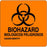 Label Paper Permanent Biohazard Biologicos 3" X 3 Fl. Orange 500 Per Roll