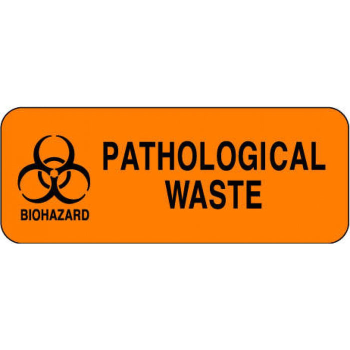 Label Paper Permanent Biohazard Pathological 2 1/4" X 7/8" Fl. Orange 1000 Per Roll