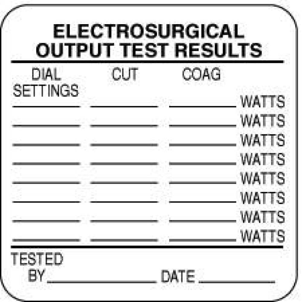 Label Paper Removable Electrosurgical 1 1/2" X 1 1/2" White 1000 Per Roll