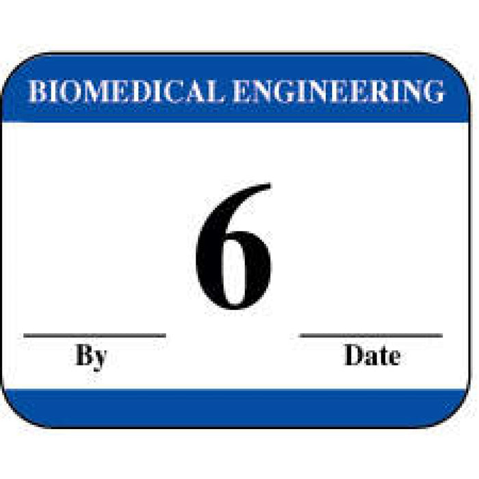 Label Synthetic Permanent Biomedical Engineering 1" 1/4" X 1 Dark Blue 1000 Per Roll