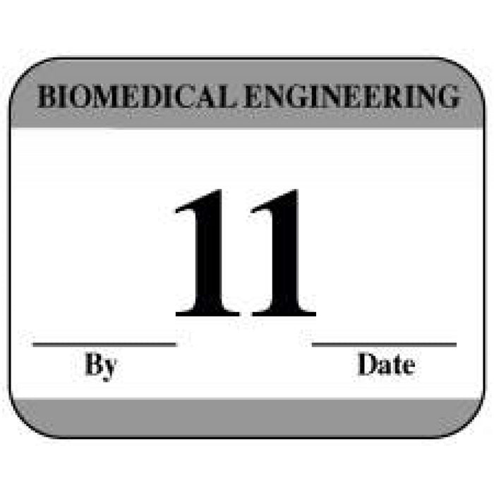 Label Synthetic Permanent Biomedical Engineering 1" 1/4" X 1 White With Gray 1000 Per Roll