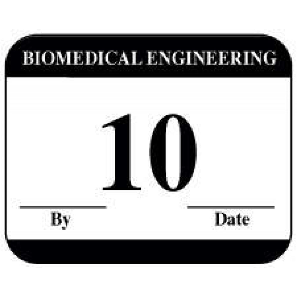 Label Synthetic Permanent Biomedical Engineering 1" 1/4" X 1 White With Black 1000 Per Roll