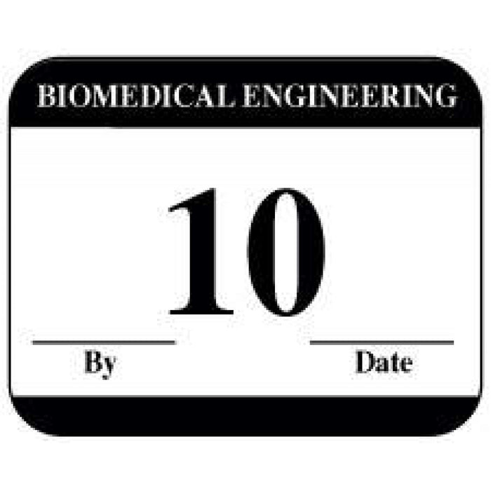 Label Synthetic Permanent Biomedical Engineering 1" 1/4" X 1 White With Black 1000 Per Roll