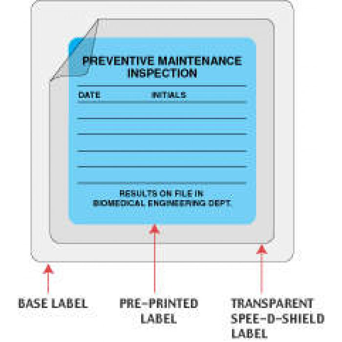 Spee-D-Shield Label Synthetic Permanent 1 1/2" Core 1 3/16" Circle Clear 1000 Per Roll