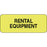 Label Paper Removable Rental Equipment 2 1/4" X 7/8" Fl. Yellow 1000 Per Roll