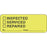 Label Paper Permanent [ ] Inspected [ ] 2 1/4" X 7/8" Fl. Yellow 1000 Per Roll