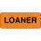 Label Paper Removable Loaner 2 1/4" X 7/8" Fl. Orange 1000 Per Roll