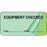 Label Self-Laminating Paper Removable Equipment Checked 1" Core 2" X 1 Fl. Green 1000 Per Roll