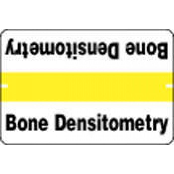 Label Wraparound Paper Permanent Bone Densitometry 1" Core 1 1/2" X 1 White With Yellow 1000 Per Roll