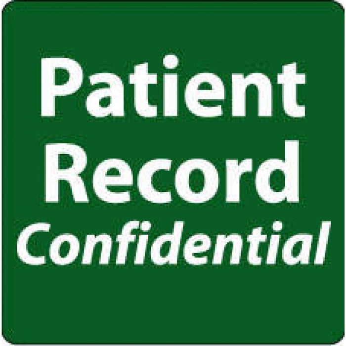 Label Paper Permanent Patient Record 2" X 2 Green 500 Per Roll