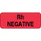 Label Paper Permanent Rh Negative 2 1/4" X 7/8" Fl. Red 1000 Per Roll