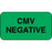 Label Paper Permanent Cmv Negative 1 5/8" X 7/8" Green 1000 Per Roll