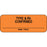 Label Paper Permanent Type & Rh Confirmed 2" X 3/4" Fl. Orange 1000 Per Roll