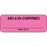 Label Paper Permanent Abo & Rh Confirmed 2" X 3/4" Fl. Pink 1000 Per Roll