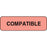 Label Paper Permanent Compatible 1 1/4" X 3/8" Pink 1000 Per Roll