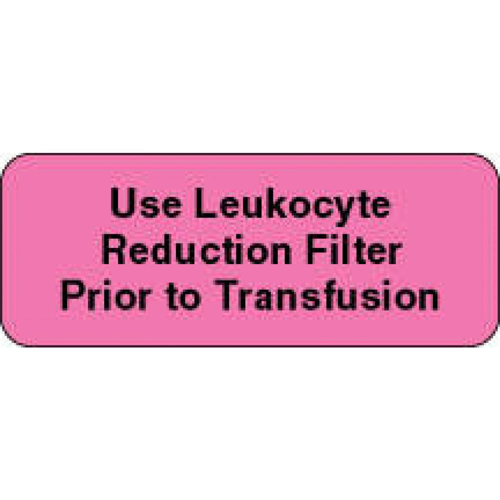 Label Paper Permanent Use Leukocyte 2 1/4" X 7/8" Fl. Pink 1000 Per Roll