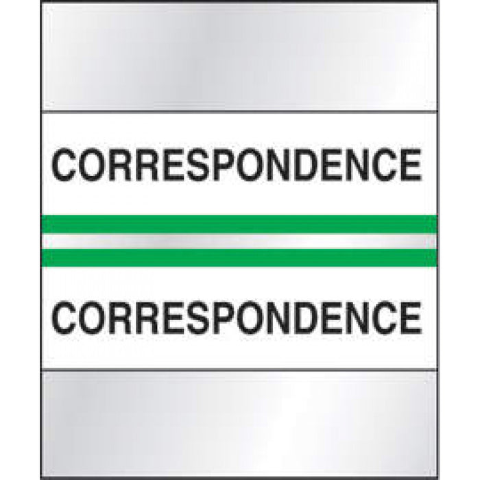 Chart Tab Paper Correspondence 1 1/4" X 1 1/2" Green 100 Per Package