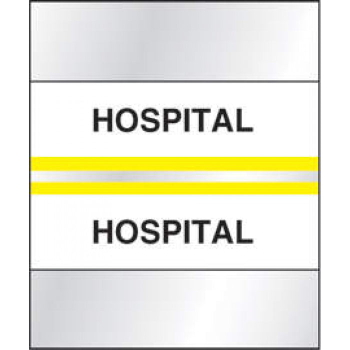 Chart Tab Paper Hospital Hospital 1 1/4" X 1 1/2" Yellow 100 Per Package