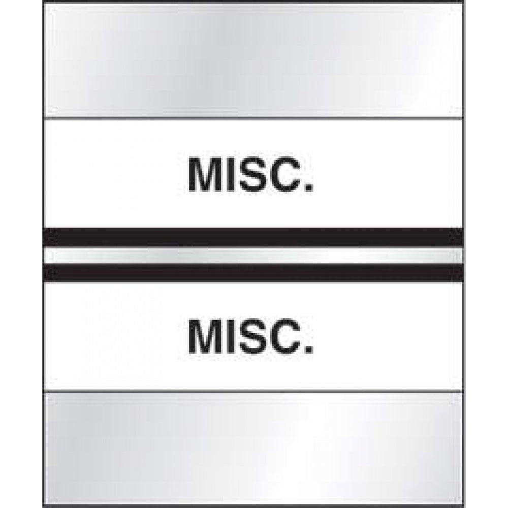 Chart Tab Paper Misc. Misc. 1 1/4" X 1 1/2" Black 100 Per Package