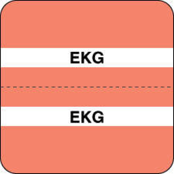 Chart Tab Paper Ekg Ekg 1 1/2" X 1 1/2" Salmon 100 Per Roll