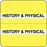 Chart Tab Paper History & Physical 1 1/2" X 1 1/2" Yellow 100 Per Roll