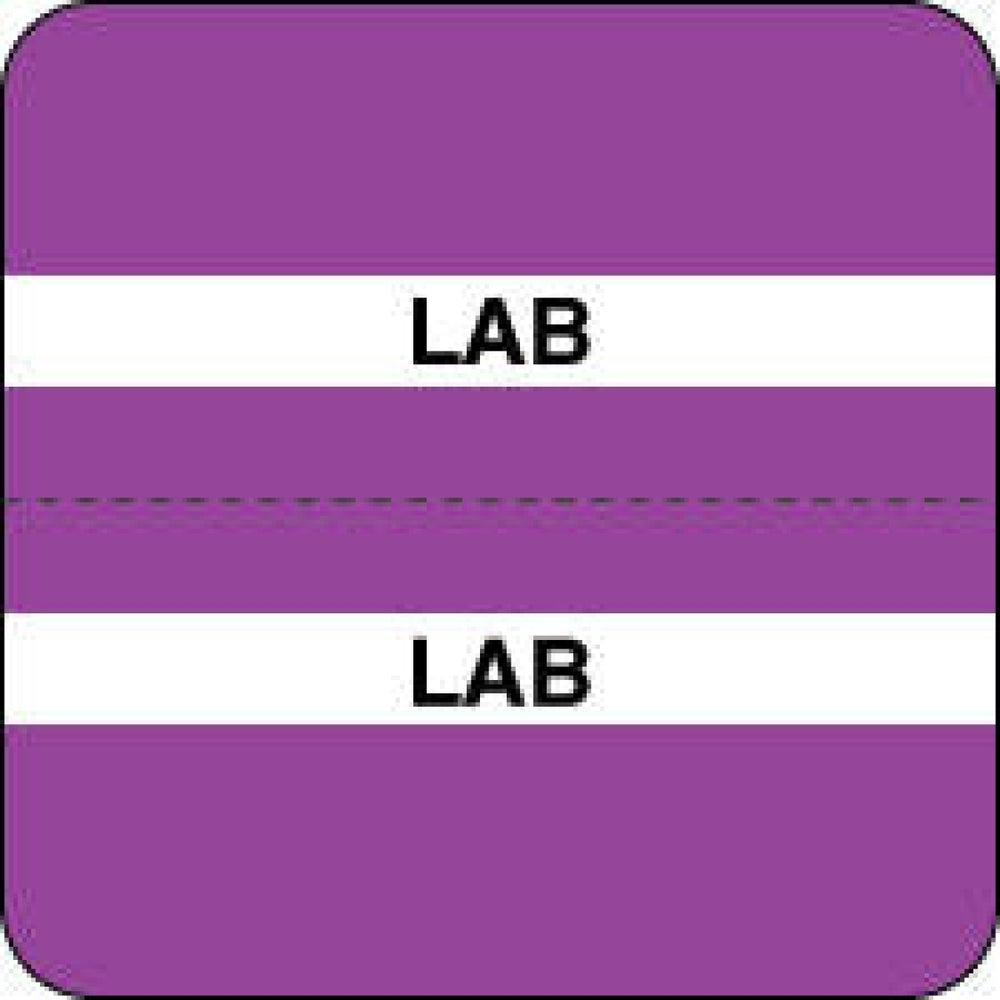 Chart Tab Paper Lab Lab 1 1/2" X 1 1/2" Purple 100 Per Roll