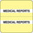 Chart Tab Paper Medical Reports 1 1/2" X 1 1/2" Yellow 100 Per Roll