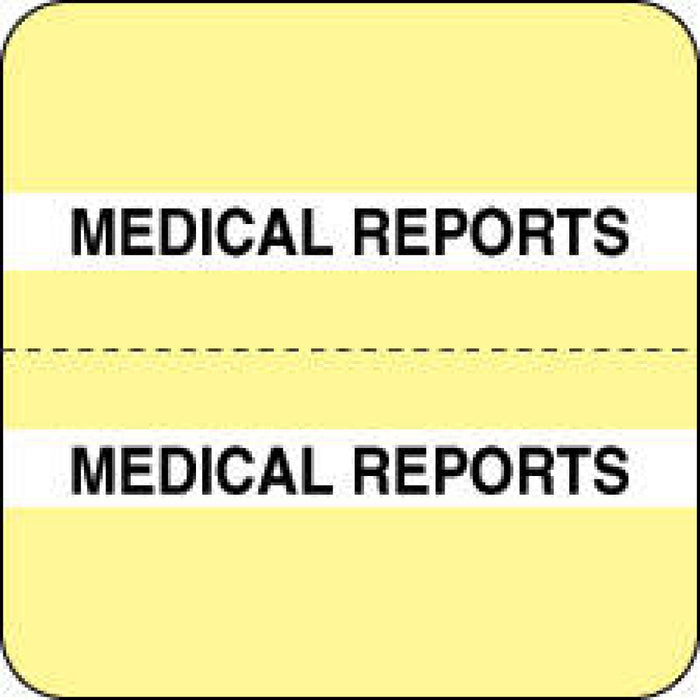 Chart Tab Paper Medical Reports 1 1/2" X 1 1/2" Yellow 100 Per Roll