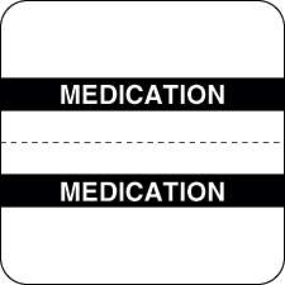 Chart Tab Paper Medication 1 1/2" X 1 1/2" White 100 Per Roll