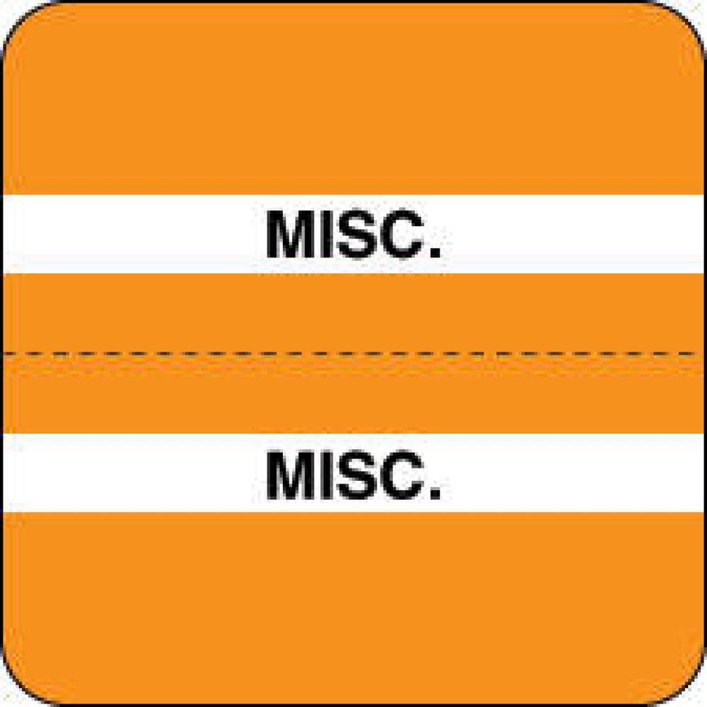 Chart Tab Paper Misc. Misc. 1 1/2" X 1 1/2" Orange 100 Per Roll