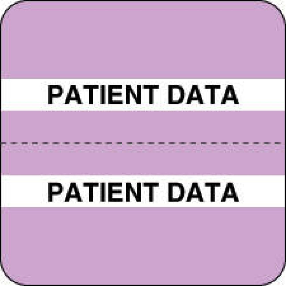 Chart Tab Paper Patient Data Patient 1 1/2" X 1 1/2" Light Purple 100 Per Roll