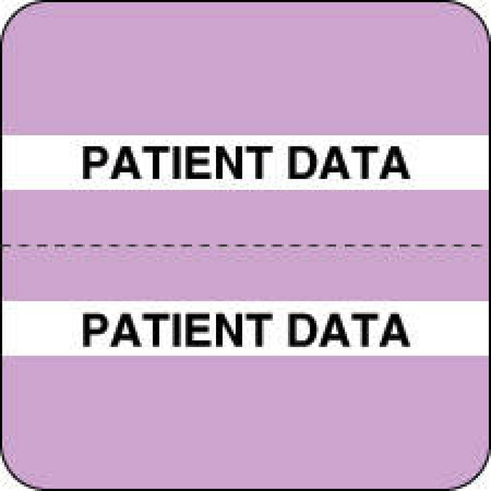 Chart Tab Paper Patient Data Patient 1 1/2" X 1 1/2" Light Purple 100 Per Roll