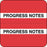 Chart Tab Paper Progress Notes 1 1/2" X 1 1/2" Red 100 Per Roll