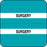 Chart Tab Paper Surgery Surgery 1 1/2" X 1 1/2" Teal 100 Per Roll